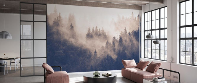 PHOTOWALL / Foggy Forest - Vintage (e329779)