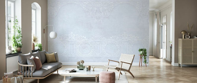 PHOTOWALL / Florence Stucco Decoration - Blue (e329790)