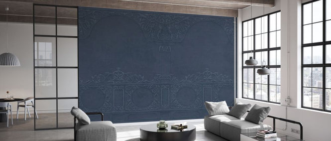 PHOTOWALL / Florence Stucco Decoration - Denim (e329792)