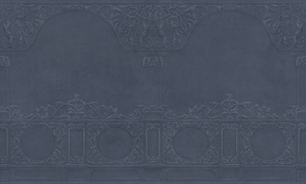 PHOTOWALL / Florence Stucco Decoration - Denim (e329792)