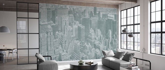 PHOTOWALL / Manhattan View - Green (e329802)