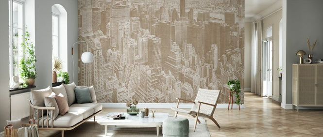 PHOTOWALL / Manhattan View - Sepia (e329803)