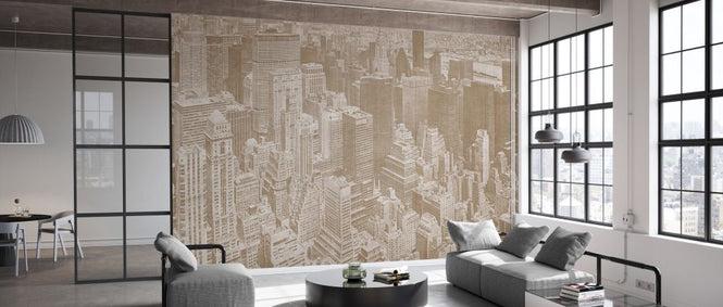 PHOTOWALL / Manhattan View - Sepia (e329803)