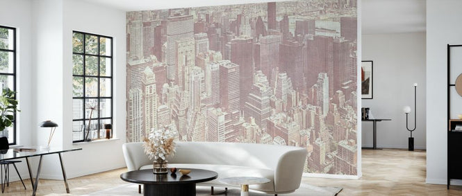 PHOTOWALL / Manhattan View - Soft Burgundy (e329805)