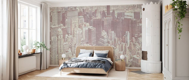 PHOTOWALL / Manhattan View - Soft Burgundy (e329805)