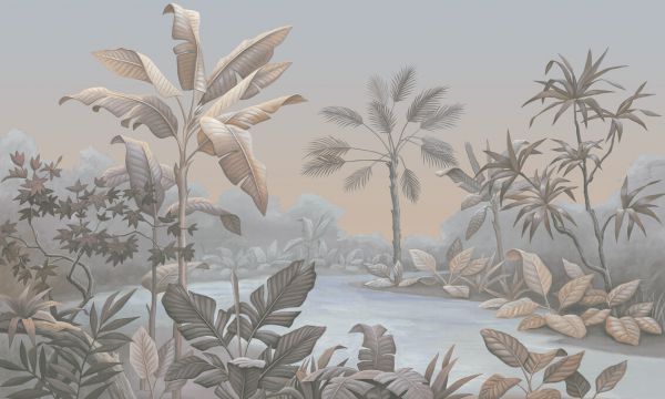 PHOTOWALL / Promised Land - Peach and Blue (e329813)