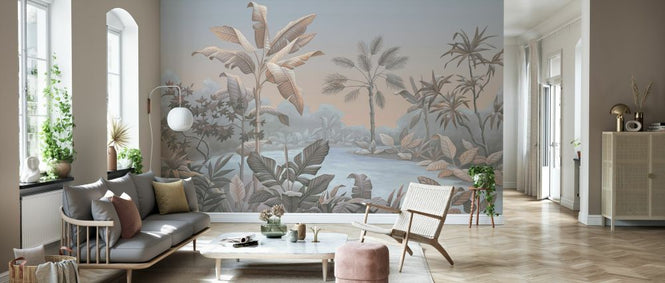 PHOTOWALL / Promised Land - Peach and Blue (e329813)