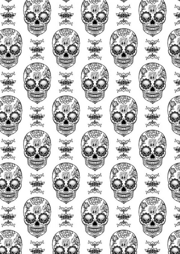 PHOTOWALL / Skull Repeating Pattern (e330053)