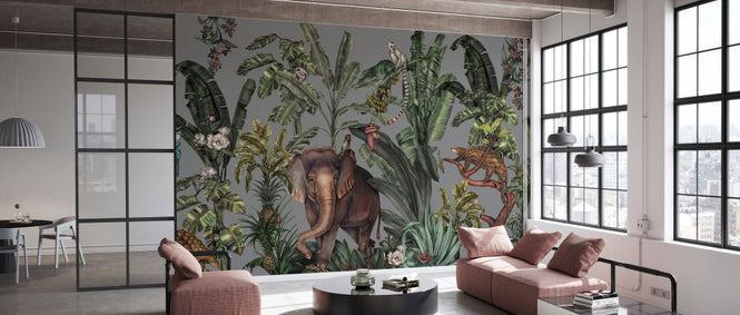 PHOTOWALL / Jungle Kingdom - Grey (e329960)