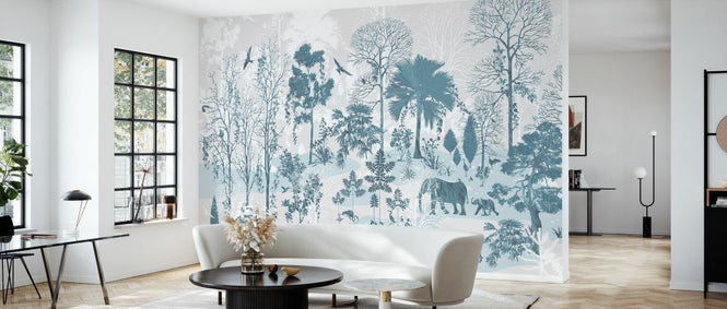 PHOTOWALL / Rain Forest - Ash Blue (e329891)