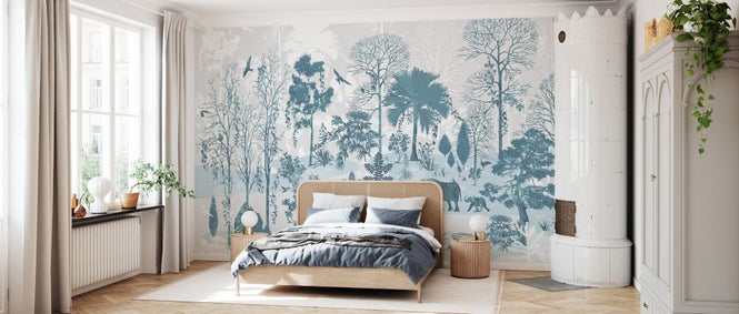 PHOTOWALL / Rain Forest - Ash Blue (e329891)