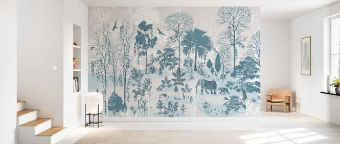 PHOTOWALL / Rain Forest - Ash Blue (e329891)