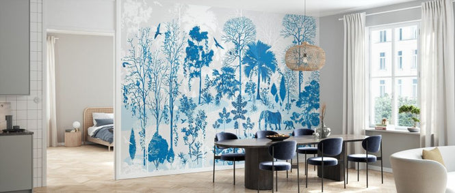 PHOTOWALL / Rain Forest - Blue (e329892)