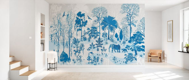 PHOTOWALL / Rain Forest - Blue (e329892)