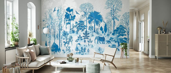 PHOTOWALL / Rain Forest - Blue (e329892)