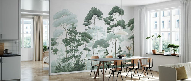 PHOTOWALL / Scandinavian Woodland - Green (e329896)