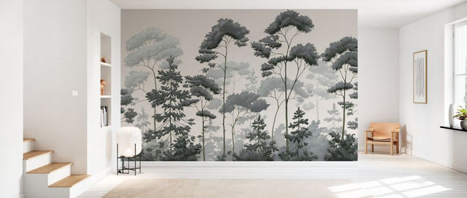 PHOTOWALL / Scandinavian Woodland - Ash Green (e329895)