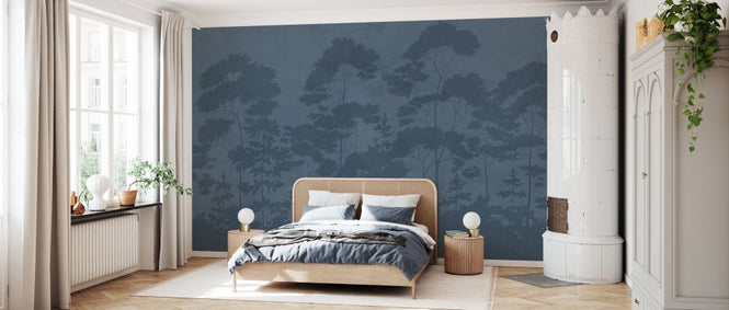 PHOTOWALL / Scandinavian Woodland - Navy Blue (e329898)