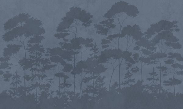 PHOTOWALL / Scandinavian Woodland - Navy Blue (e329898)
