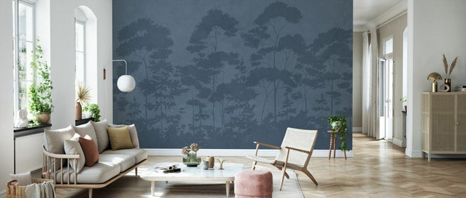 PHOTOWALL / Scandinavian Woodland - Navy Blue (e329898)