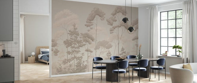 PHOTOWALL / Scandinavian Woodland - Sepia (e329900)