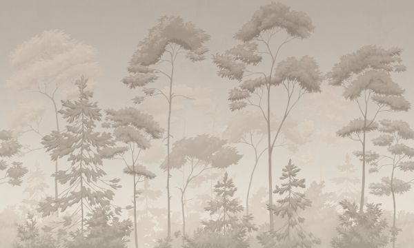 PHOTOWALL / Scandinavian Woodland - Sepia (e329900)