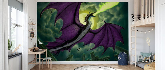 PHOTOWALL / Black Dragon Flying at Night (e330145)