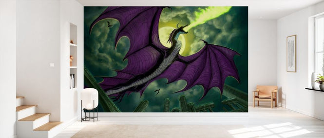 PHOTOWALL / Black Dragon Flying at Night (e330145)