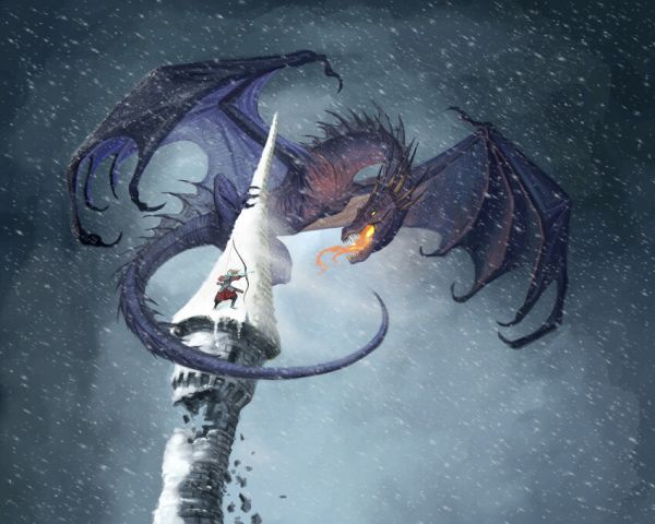 PHOTOWALL / Dragon and Elf Fighting (e330146)