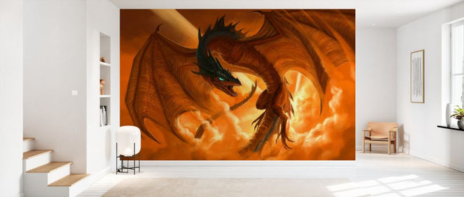PHOTOWALL / Dragon Flying in the Clouds at Sunrise (e330151)
