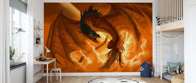 PHOTOWALL / Dragon Flying in the Clouds at Sunrise (e330151)