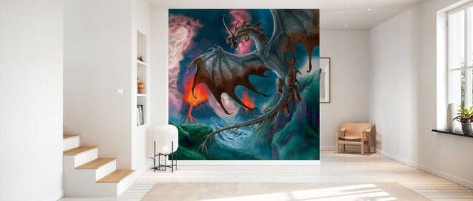 PHOTOWALL / Dragon Playing around Volcanoes (e330153)