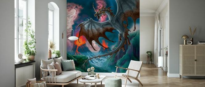 PHOTOWALL / Dragon Playing around Volcanoes (e330153)