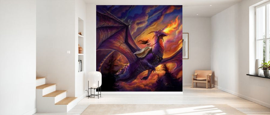 PHOTOWALL / Purple Dragon with Female Rider (e330165)