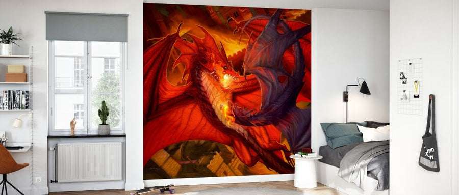 PHOTOWALL / Red Dragon Fighting Blue Dragon (e330167) | 輸入壁紙 