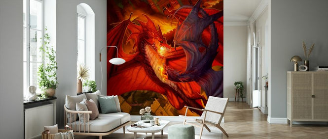 PHOTOWALL / Red Dragon Fighting Blue Dragon (e330167)
