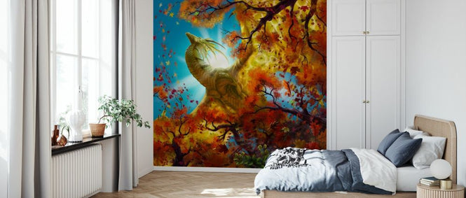 PHOTOWALL / Yellow Dragon Flying over Autumn Forest (e330178)