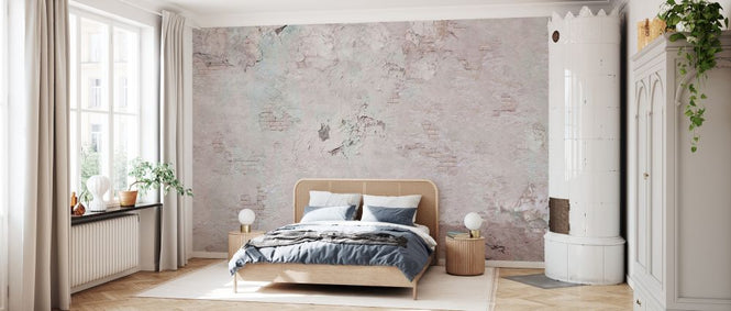PHOTOWALL / Cracked Rosy Brickwall (e329973)