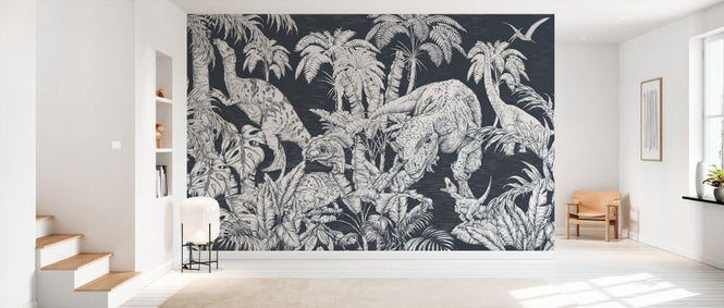 PHOTOWALL / Dinosaur World - Dark Blue (e329976)