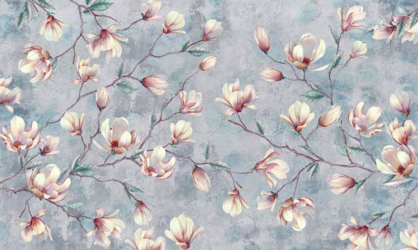 PHOTOWALL / Magnolia Branches Cracked Wall (e329998)