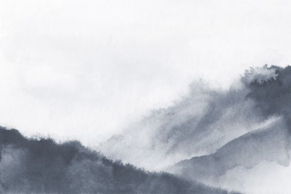 PHOTOWALL / Misty mountains - Gray (e327465)