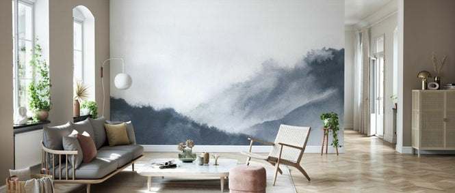 PHOTOWALL / Misty mountains - Gray (e327465)