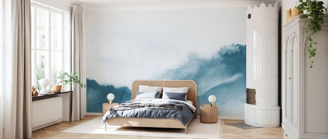 PHOTOWALL / Misty mountains - Teal (e327466)