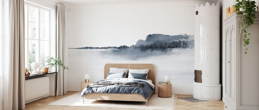 PHOTOWALL / Watercolor Landscape - Bluish Gray (e327467)