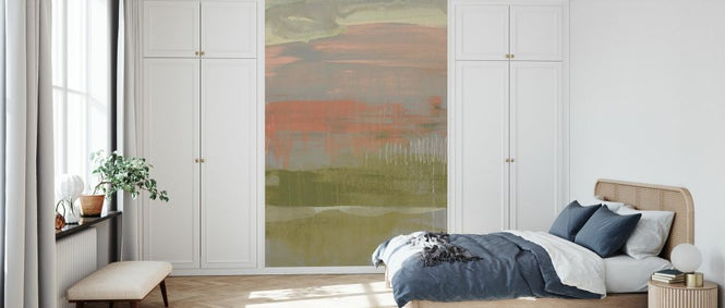PHOTOWALL / Coral and Olive Striations (e327554)