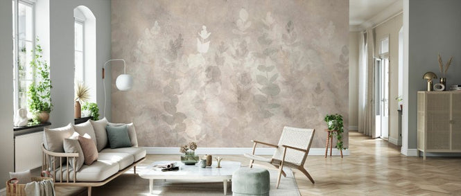 PHOTOWALL / Sunny Eucalyptus Shadows on Wall (e330216)