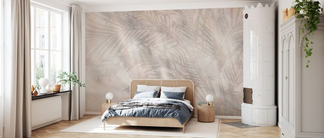 PHOTOWALL / Sunny Palm Shadows on Wall (e330217)