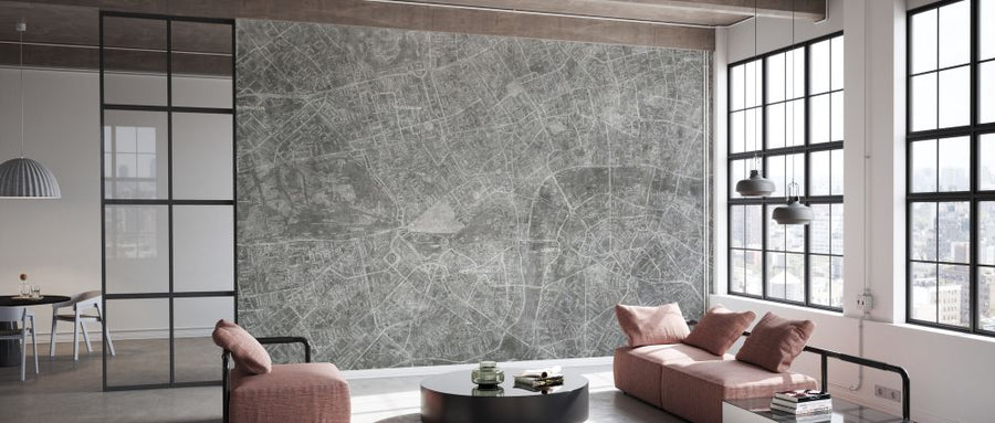 PHOTOWALL / Concrete Wall London City Map (e330246)