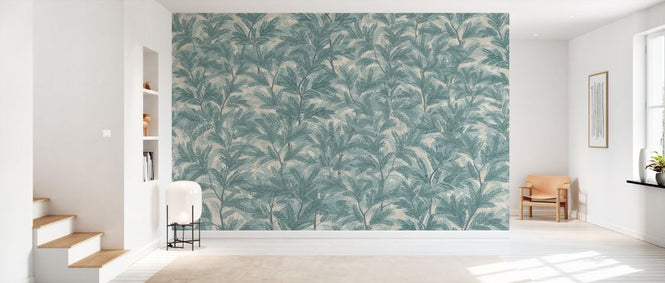 PHOTOWALL / Enclosing Foliage - Blue Beige (e330249)