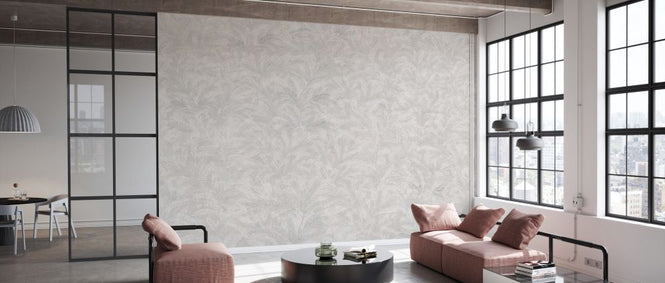 PHOTOWALL / Enclosing Foliage - Misty White (e330253)